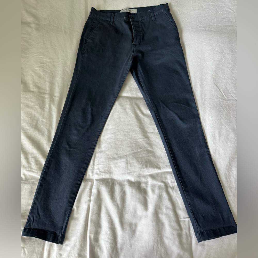 Topman stretch-spray on chino pants in blue